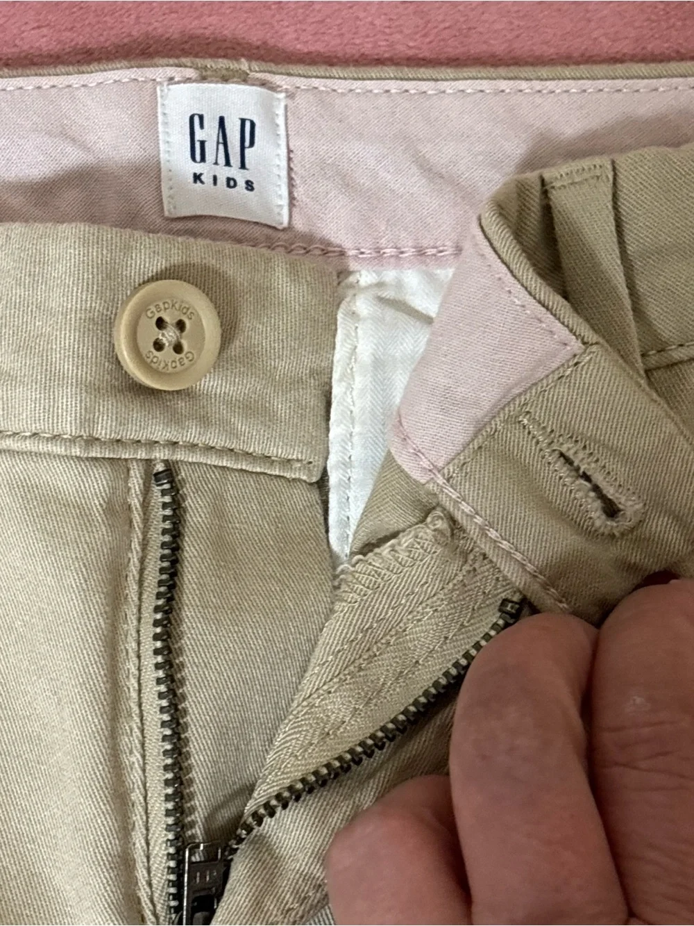 Gap Kids 98% Cotton Boys Beige Chino Pants NWT  Size 12